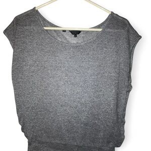 Guess Women's Heather Gray Short Sleeve Top